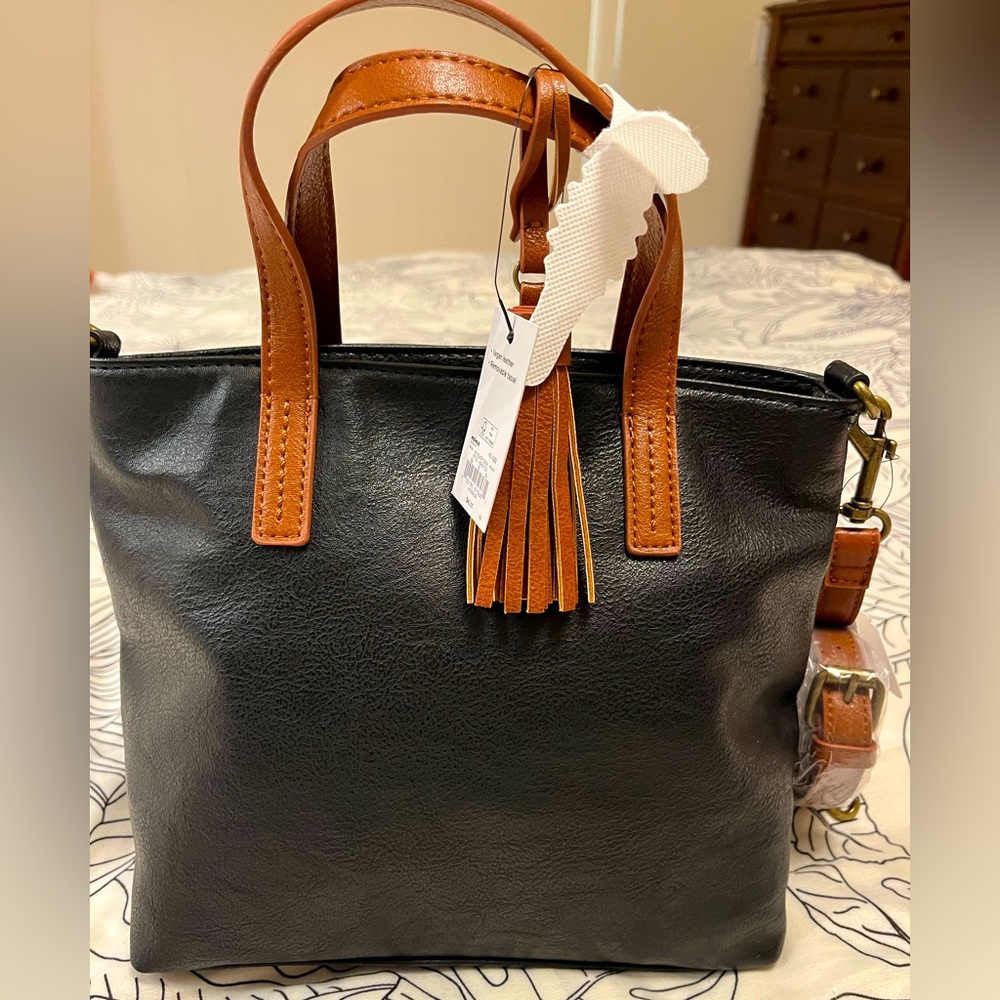Sonoma Mini Pocket Black Tote Bag